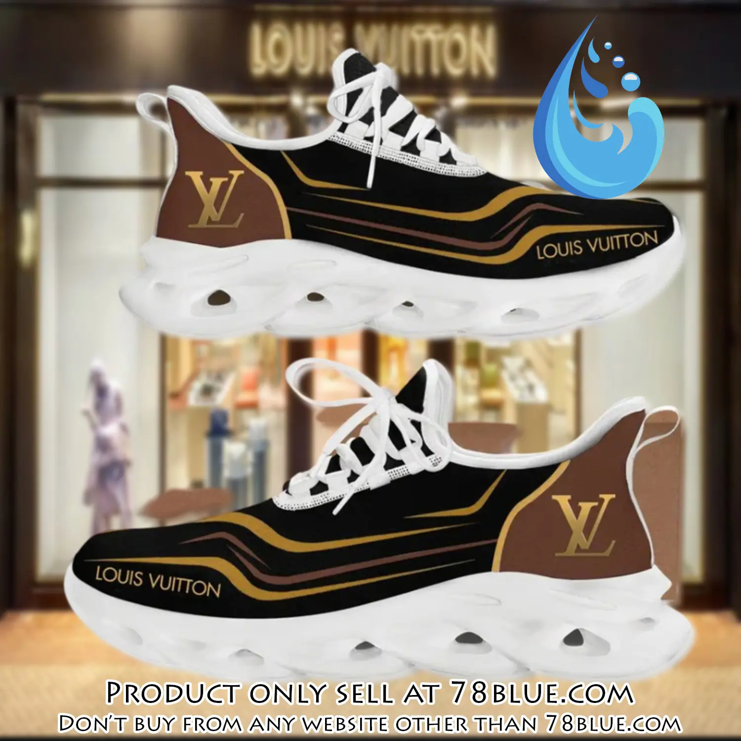 Louis vuitton yellow logo white premium max soul shoes luxury brand gifts for men women 78b0535064